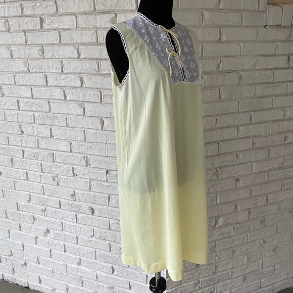 Vintage 60s 70s Bows Lace Nightie Negligée Lingerie - Picture 2 of 13